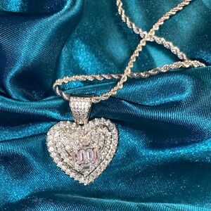 Elegant Silver Heart Necklace